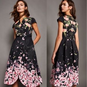 Ted Baker Fredica Peach Blossom Faux Wrap Dress